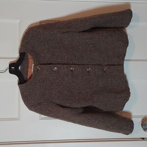 Vintage Jack Winter Women's Brown Tweed Jacket With Pockets Size 8